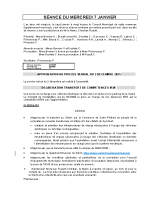 Séance du 7 janvier 2026